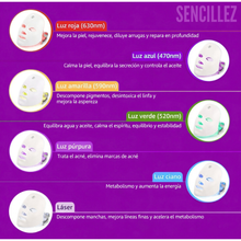 Cargar imagen en el visor de la galería, Máscara antiedad de fototerapia LED